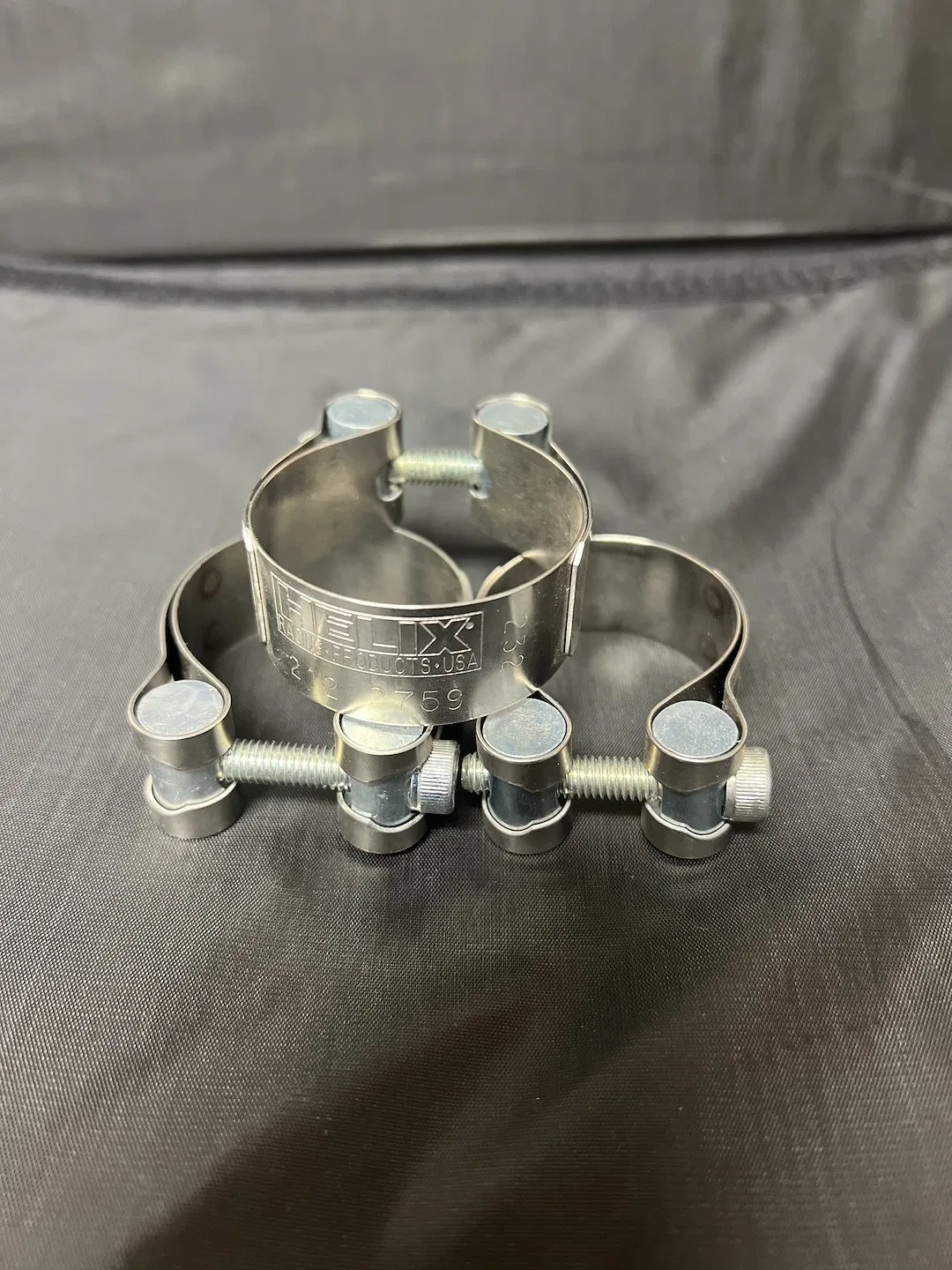 212-2759 – HELIX RACING Exhaust Clamp, 1.69 To 1.87 Inch Diameter Band Clamp Stainless Steel Single With Hex Key Sock...
